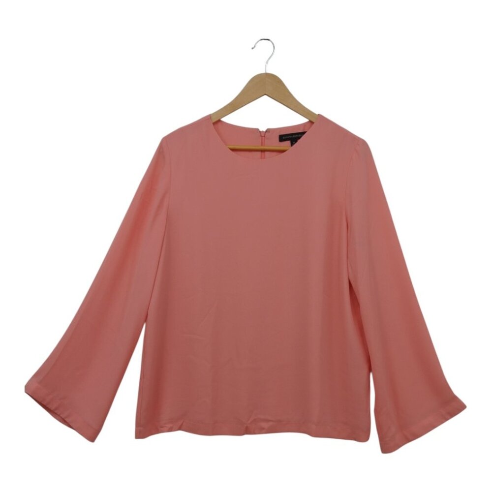 Banana Republic Silky Peach Blouse M Flawless‎ Condition